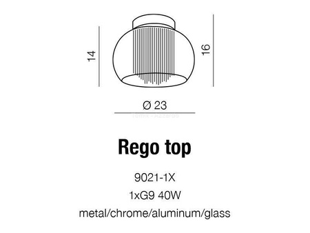 Lampa sufitowa, plafon REGO 23 (9021-1X) Azzardo