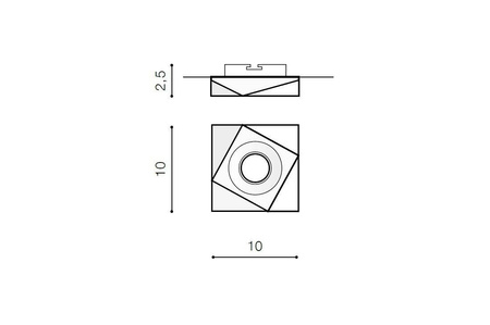 Oprawa wpuszczana LORENZO BK (AZ4173) - Azzardo