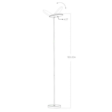 Lampa podłogowa ze ściemniaczem CARPA FLOOR DIMM Czarny (AZ5908) - Azzardo