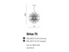 Lampa wisząca Sirius 75 (chrome) (AZ2114-AZ2115) Azzardo - żyrandol