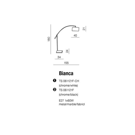 Bianca (chrome/white) (AZ0005) Azzardo
