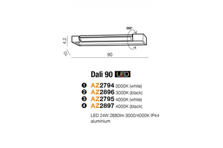 Oprawa ścienna DALI 90 (AZ2794) - Azzardo