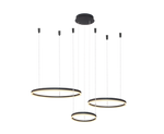 Żyrandol HALO PENDANT 80+60+40 CCT BK + REMOTE CONTROL (AZ4972) - Azzardo