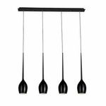 Lampa wisząca IZZA 4 shiny black (MD1288B-4BLSHINYBLACK Azzardo) - żyrandol