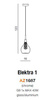 Lampa wisząca ELEKTRA 1 (MD15002028-1A Azzardo) - żyrandol