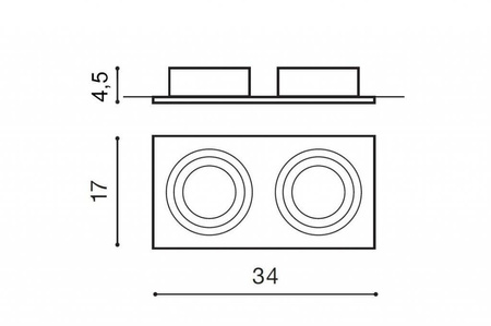 Lampa wpuszczana Siro 2 AZZARDO (AZ2806)