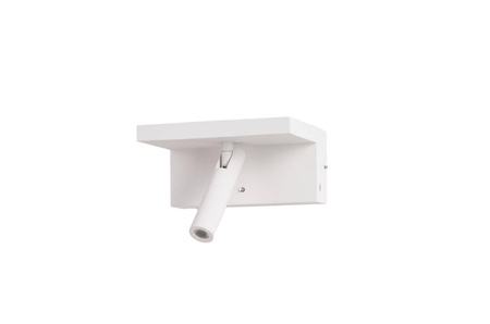 Kinkiet z półką i ładowaniem indukcyjnym HYLLA WALL NFC CHARGER Biały (AZ5911) - Azzardo