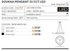 Lampa wisząca SOVANA PENDANT 55 CCT LED white (AZ2727) - AZZARDO - żyrandol