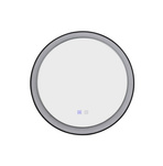 Podświetlane i podgrzewane lustro SERGIO MIRROR 60 HEATED CCT SWITCH Czarny (AZ5819) - Azzardo